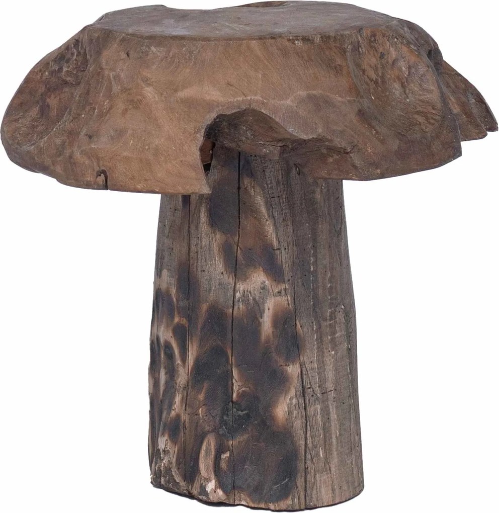 vidaXL Taburet natural 35 x 35 x 35 cm Lemn solid de tec