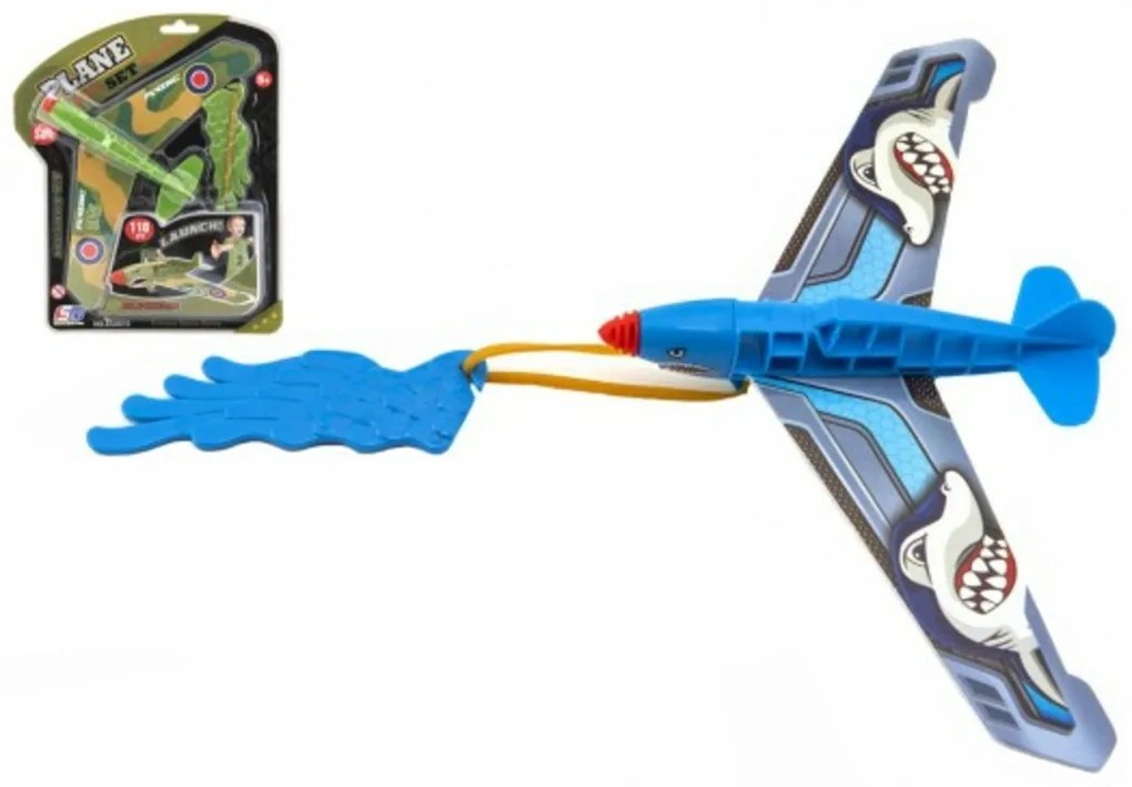 Ejectie aeronave plastic 25x14cm 2 culori pe card 21x25x4cm