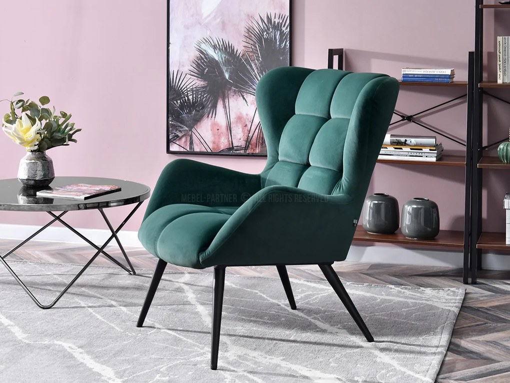 Fotoliu Kikino (verde + negru). Promo -25%. 1110129