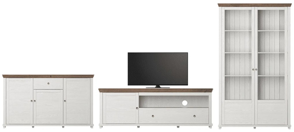 Set Living Jardon II, Lemn Masiv, Alb