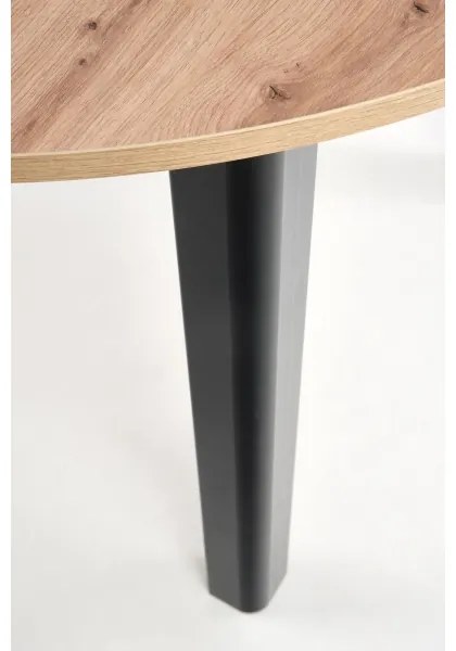 Masă de dining CALMIO, stejar artisan/negru
