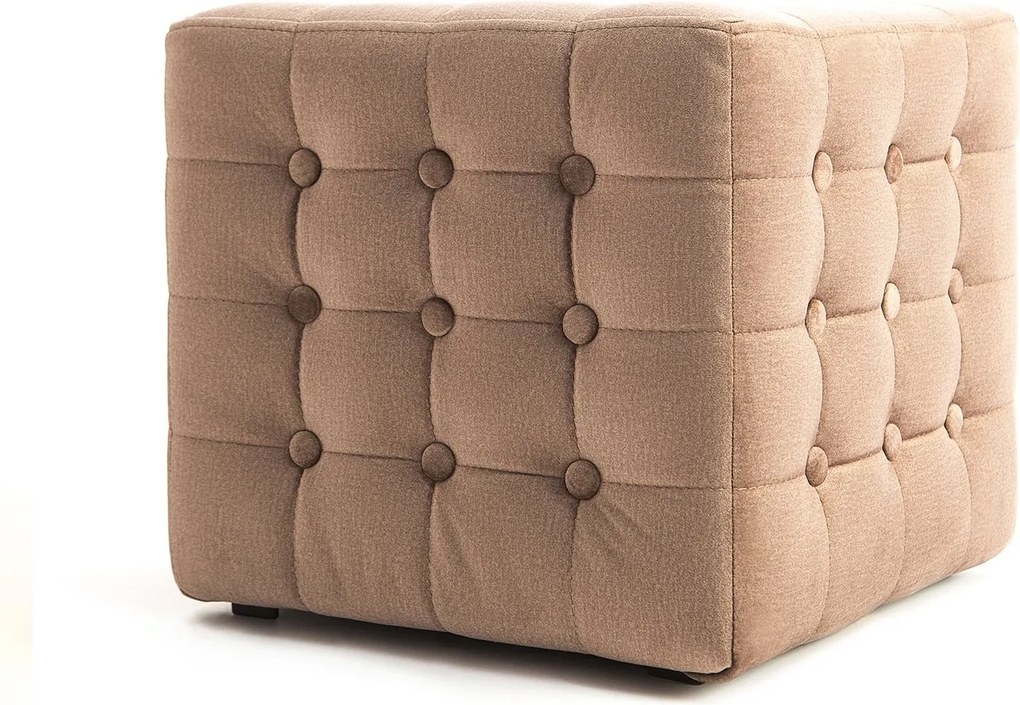 Taburet lemn masiv Ignacio 40x45 cm Bej
