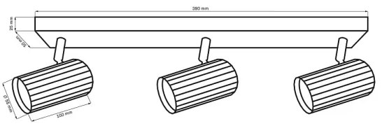 Spot NICEA 3xGU10/10W/230V negru