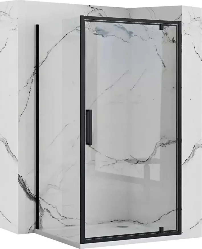 Cabina de dus dreptunghiulara cu usa pivotanta Rea Rapid Swing 100x90 negru