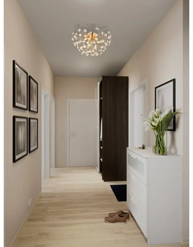 Plafoniera design elegant KATRINA 45cm auriu 64135D GL
