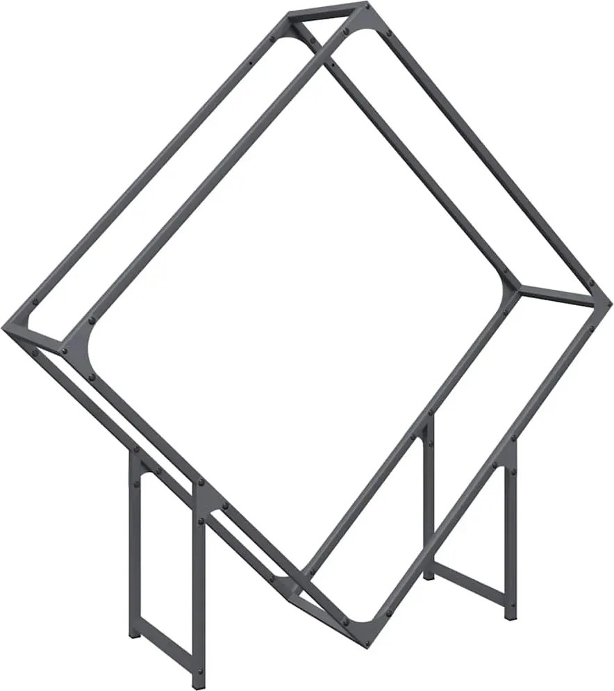 vidaXL Suport pentru lemne de foc Antracit Oțel laminat la rece