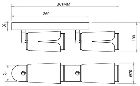 Spot FLOWER 2xGU10/8W/230V alb