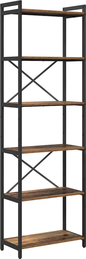 vidaXL Raft pentru cărți Lemn vechi 40 x 30 x 85 cm Lemn compozit