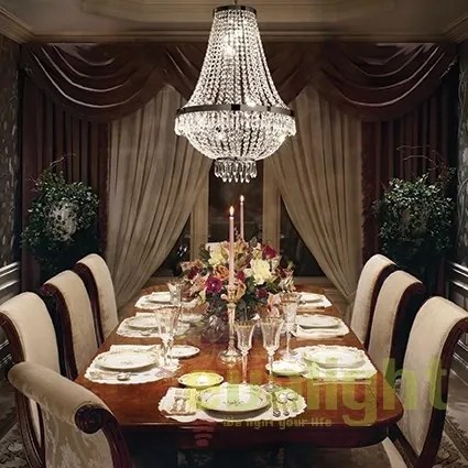 Lustra, Pendul cristal, inaltime reglabila, diam.45cm, CAESAR SP9 ORO 114736