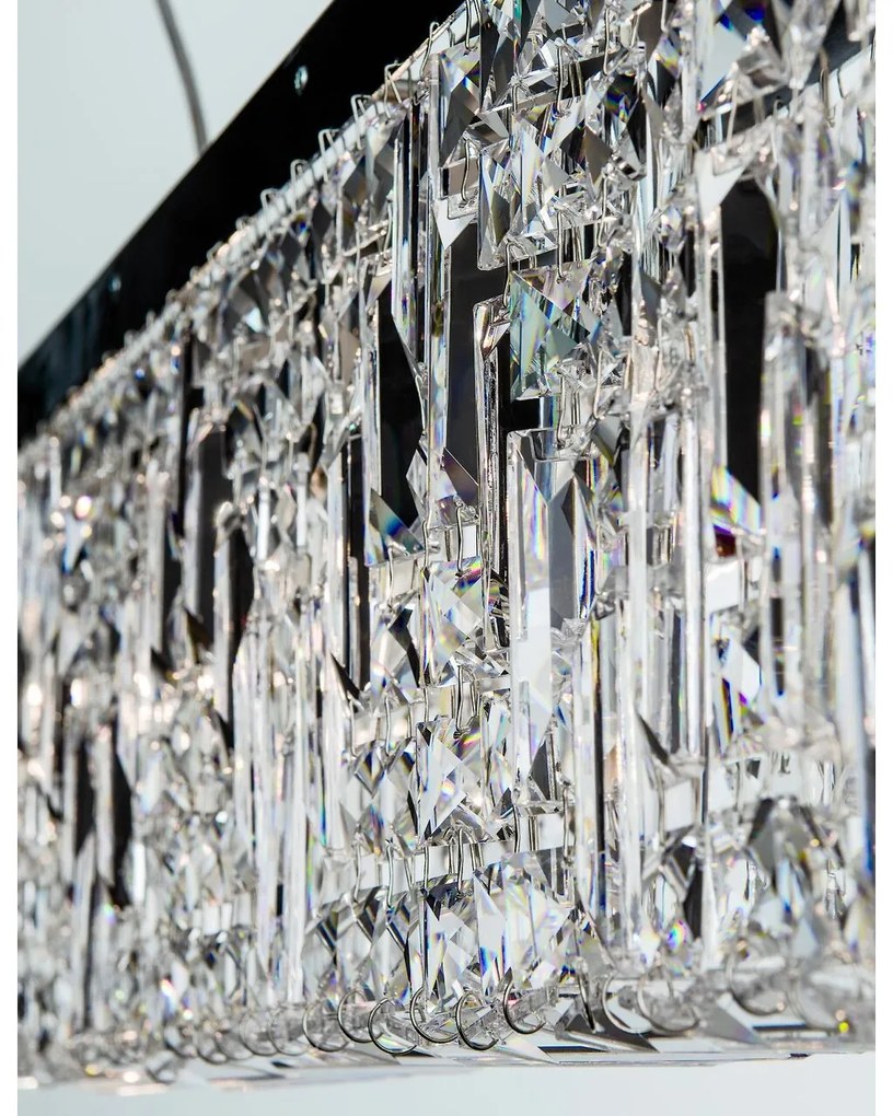Lustra suspendata cristal Asfour design modern de lux Ring 130cm chrome plated