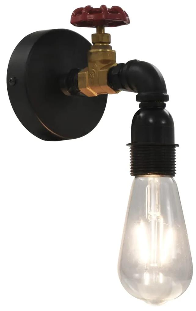 vidaXL Lampă de perete, aspect de robinet, negru, e 27