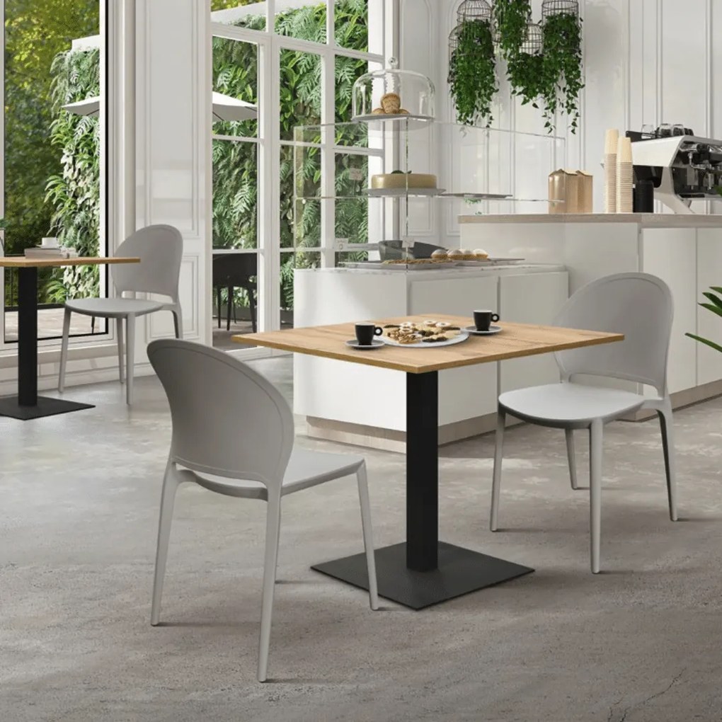 BLAT MASA PATRAT MELAMINAT -HORECA- - GRI CIMENT - 70 cm / 70 cm