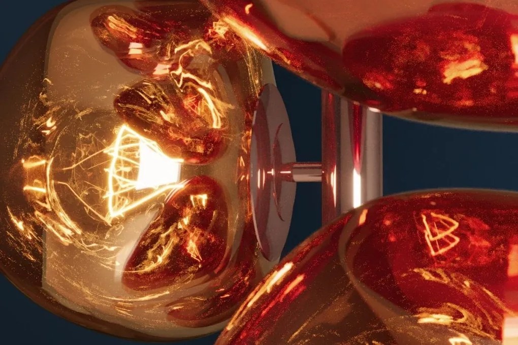 Lampa de podea moderna cu 7 globuri chihlimbar LIQUID DIAMOND