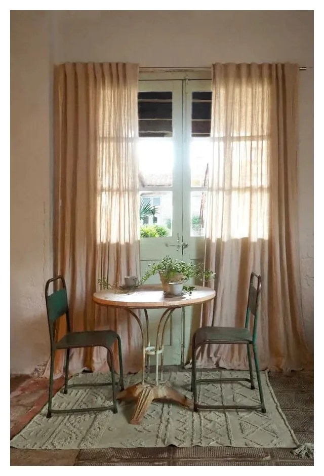 Covor verde deschis lavabil/țesut manual din bumbac 170x240 cm Tribu Olive – Lorena Canals