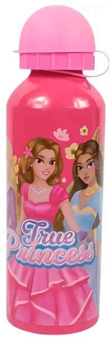 Sticla metalica pentru copii TRUE PRINCESS 500 ml roz