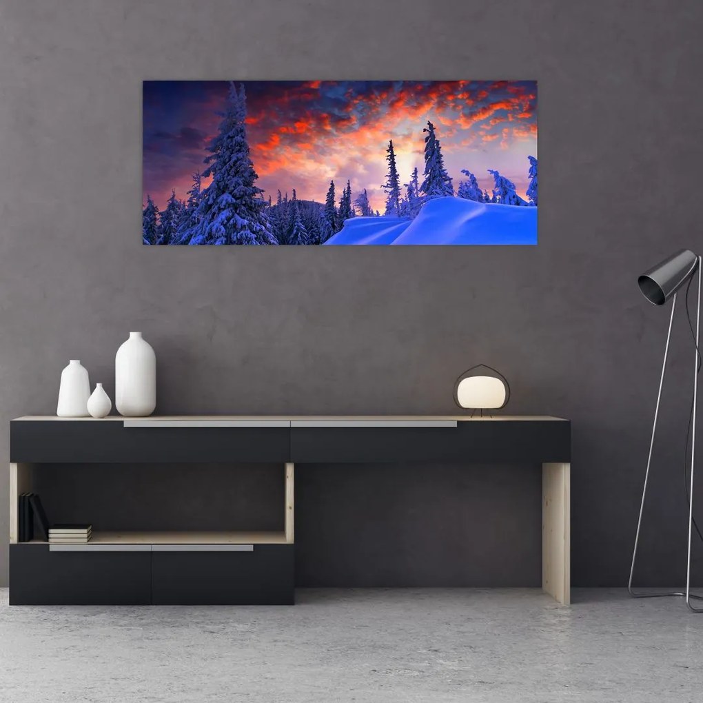 Tablou - Amurg dev iarnă (120x50 cm)