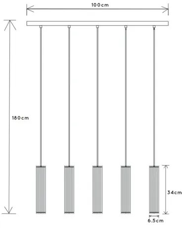 Lustră pe cablu Lucide 45466/05/30 SWAPP 5xE27/60W/230V