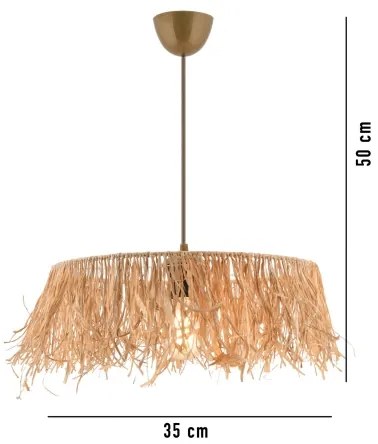 Candelabru suspendat pe cablu MARISKA, 1xE27/40W/230V, rafie