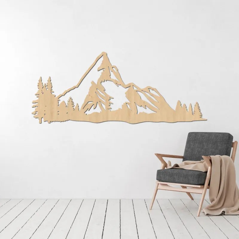 SENTOP | Pictură pe lemn Panoramă montană – Decorațiune murală modernă din lemn | TANA