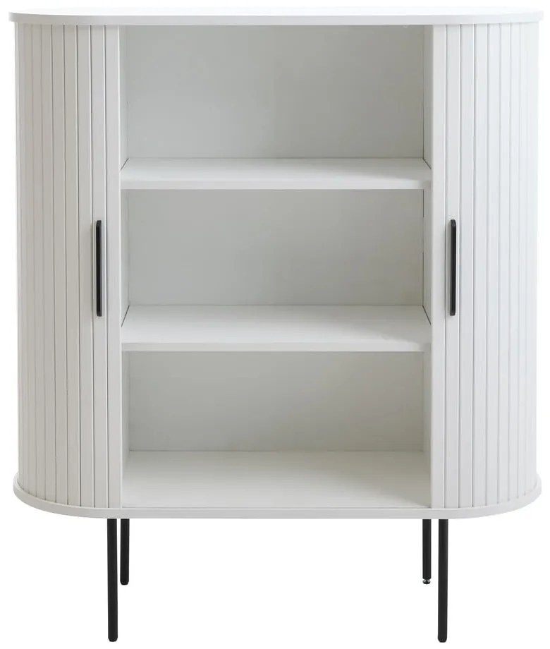 Dulap alb cu ușă glisantă 100x118x40 cm Nola – Unique Furniture