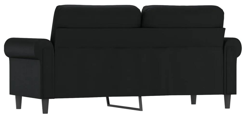 Canapea cu 2 locuri, negru, 140 cm, piele ecologica Negru, 172 x 77 x 80 cm
