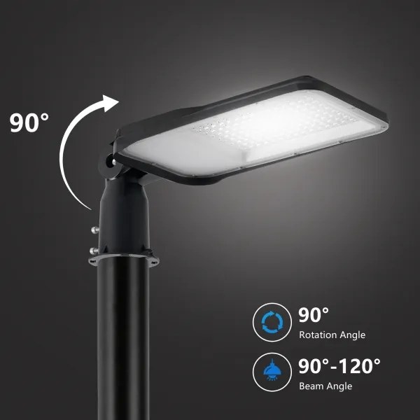 Lampă LED de exterior Brilagi cu stâlp și cablu de 3 m URBANLIGHT LED/100W/230V, negru, IP65