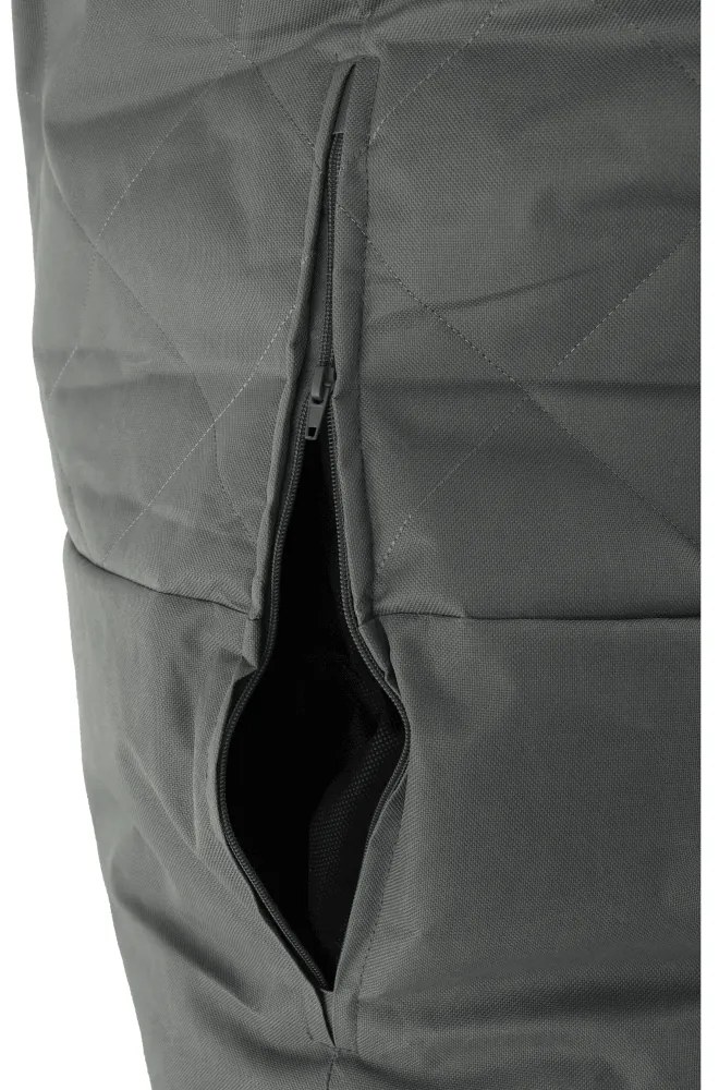 Fotoliu tip sac, material textil gri deschis, VETOK