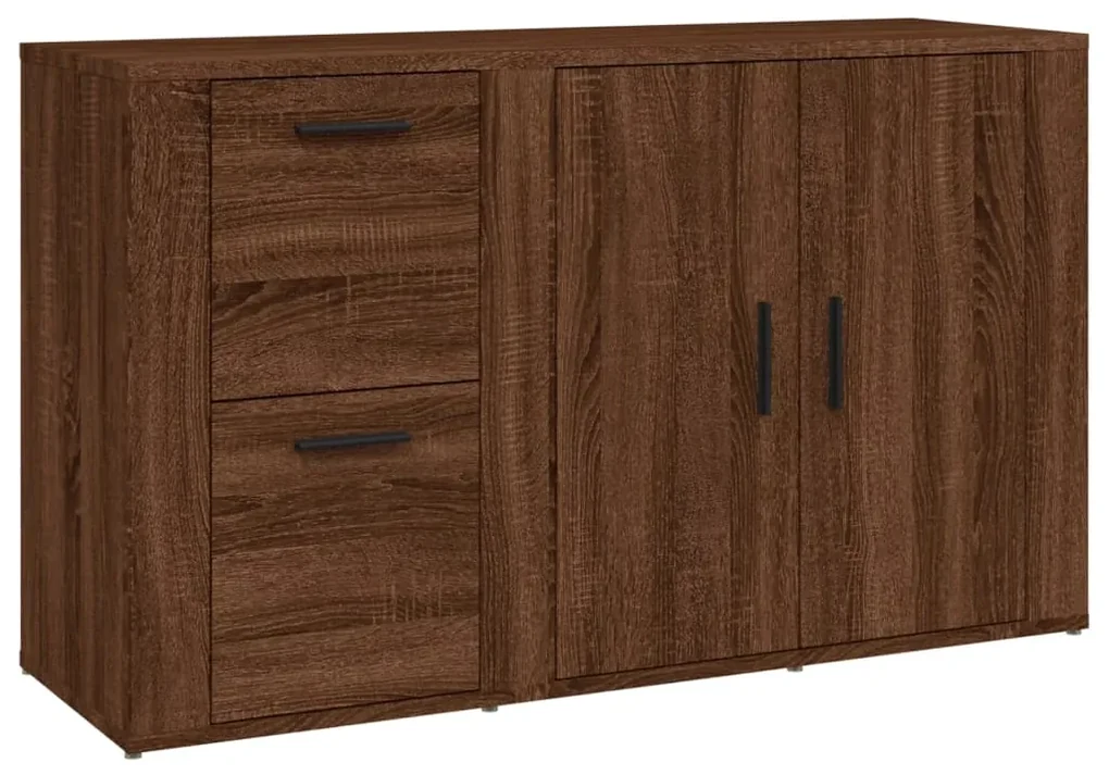 821003 vidaXL Servantă, stejar maro, 100x33x59,5 cm, lemn compozit