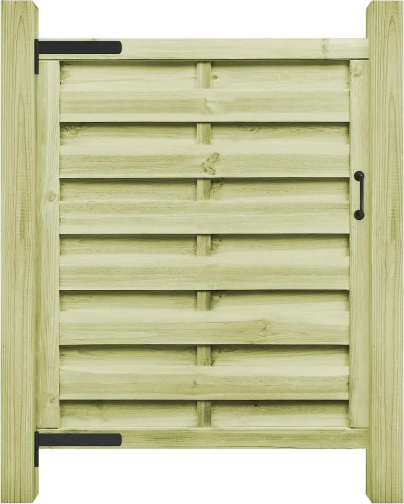 vidaXL Poartă de grădină, verde, 100 x 125 cm, lemn de pin tratat