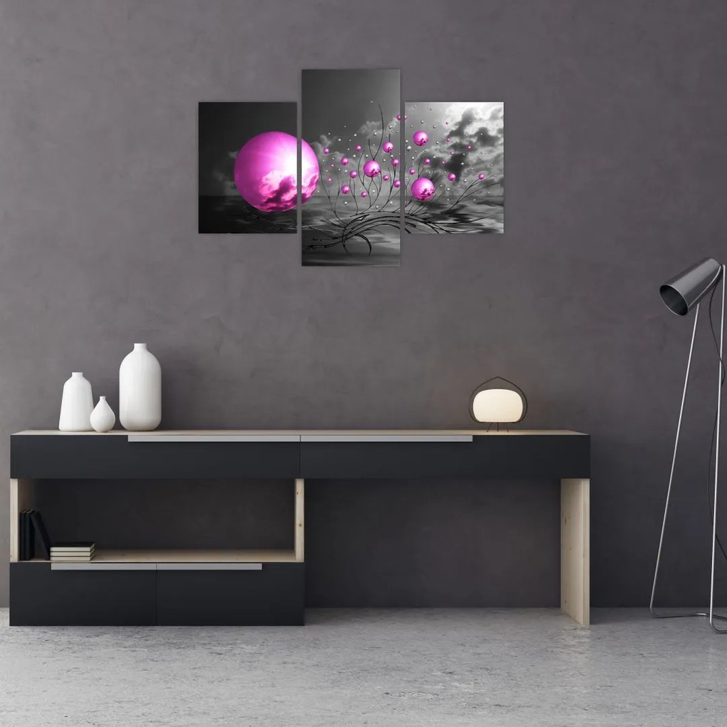 Tabloul bilelor roz (90x60 cm)