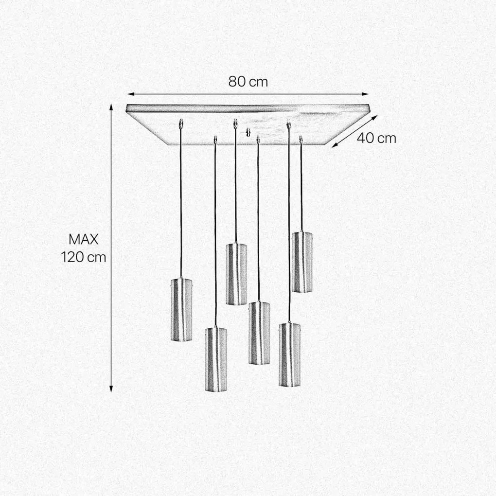 Lustra cu 6 pendule din alama personalizabila Venere