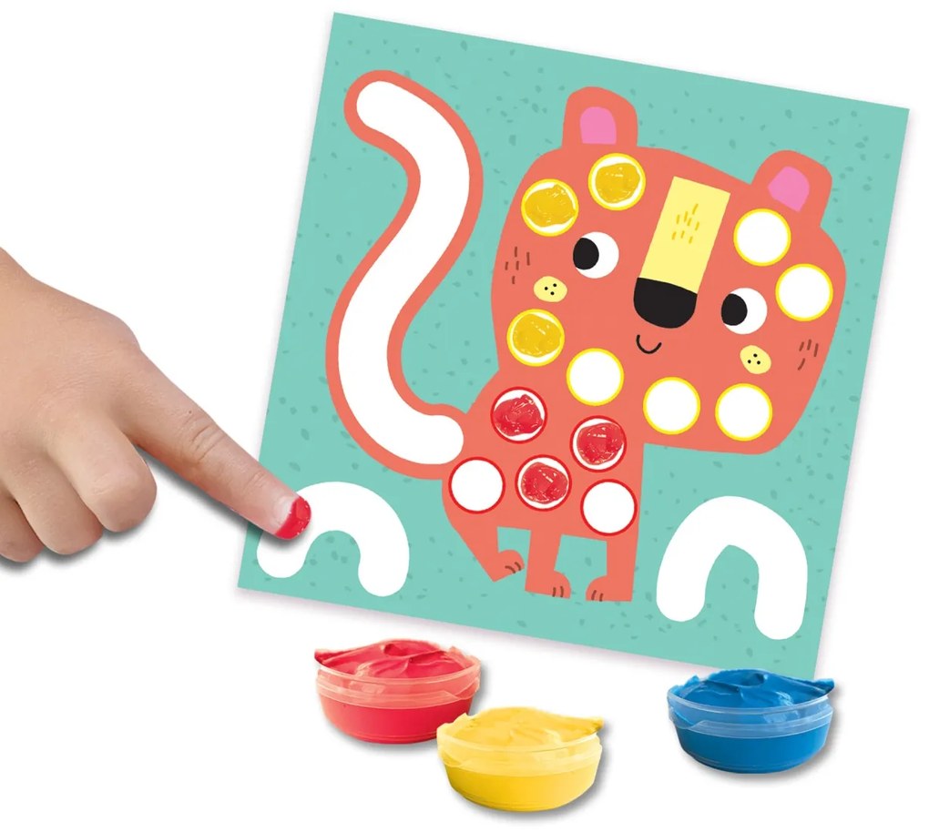 My first - Set pictura cu degete, colorare si lipirea formelor 3 in 1