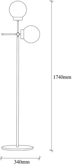 Lampadar MUDONI 2xE27/40W/230V
