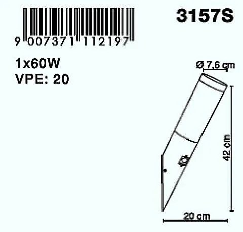 Aplica exterior cu senzor Boston 3157S GL