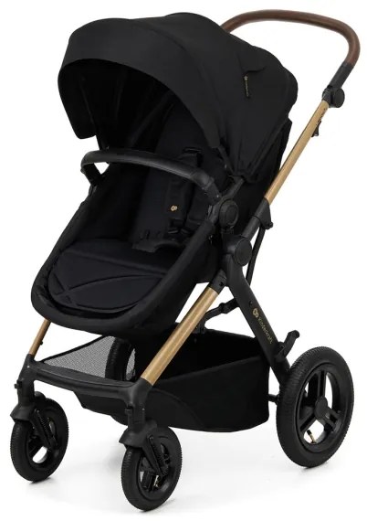 Cărucior de copii combinat 3 în 1 KINDERKRAFT MOOV 2 AIR Pure black + scaun auto MINK PRO