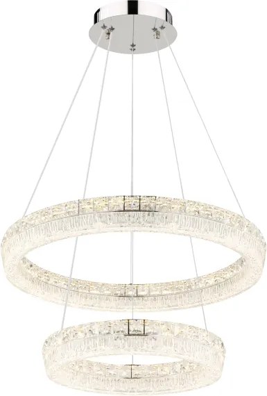 Globo 67387-60 - Lustru suspendat LED reglabil pe cablu LAUREL LED/60W/230V transparent + telecomandă