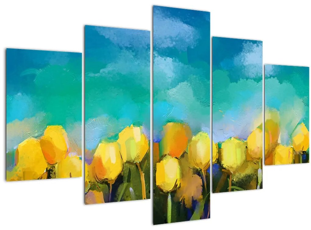 Tablou - Lalele galbene (150x105 cm)