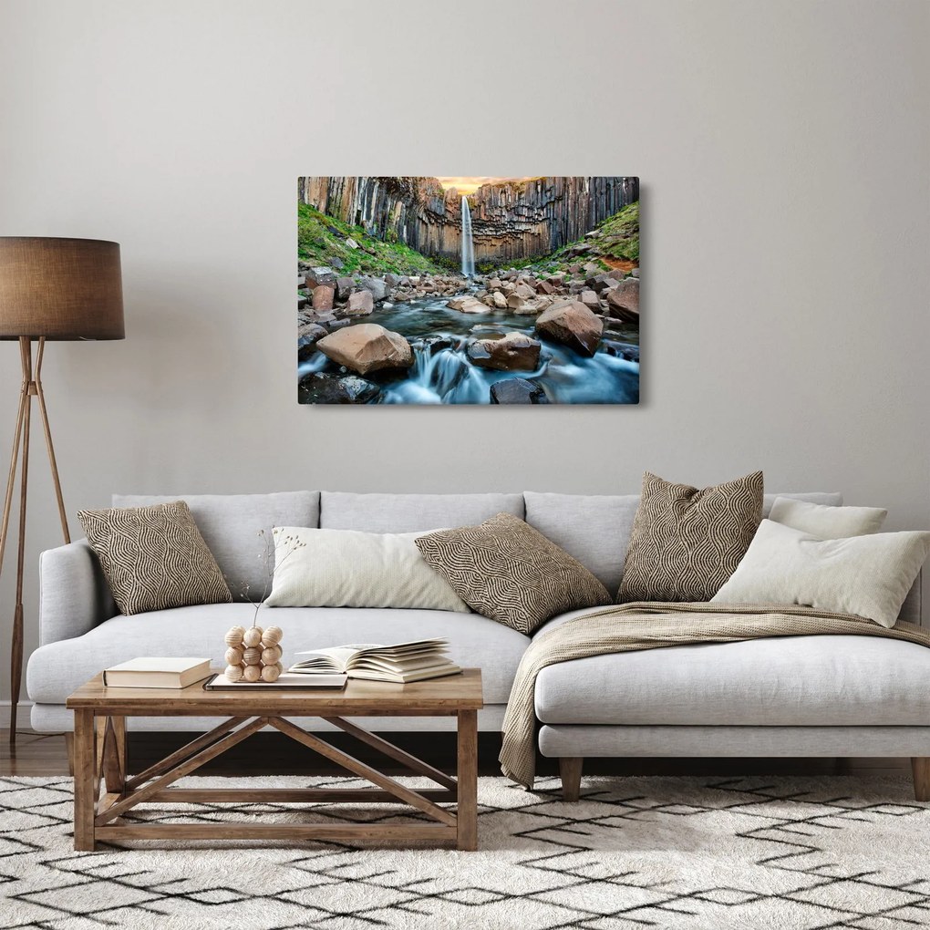 Tablou - Cascada Svartifoss, Islanda (90x60 cm)