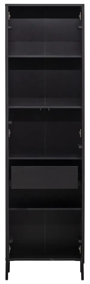 Șifonier negru din lemn de pin 60x210x42 cm Gravure – WOOOD