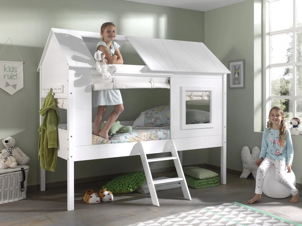 Pat Charlotte tip căsuță în copac 90x200 cm alb – Vipack