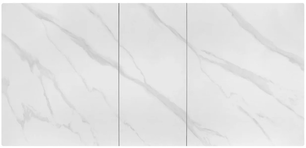 Masa extensibila Platan marmura alba/negru L140-180 cm