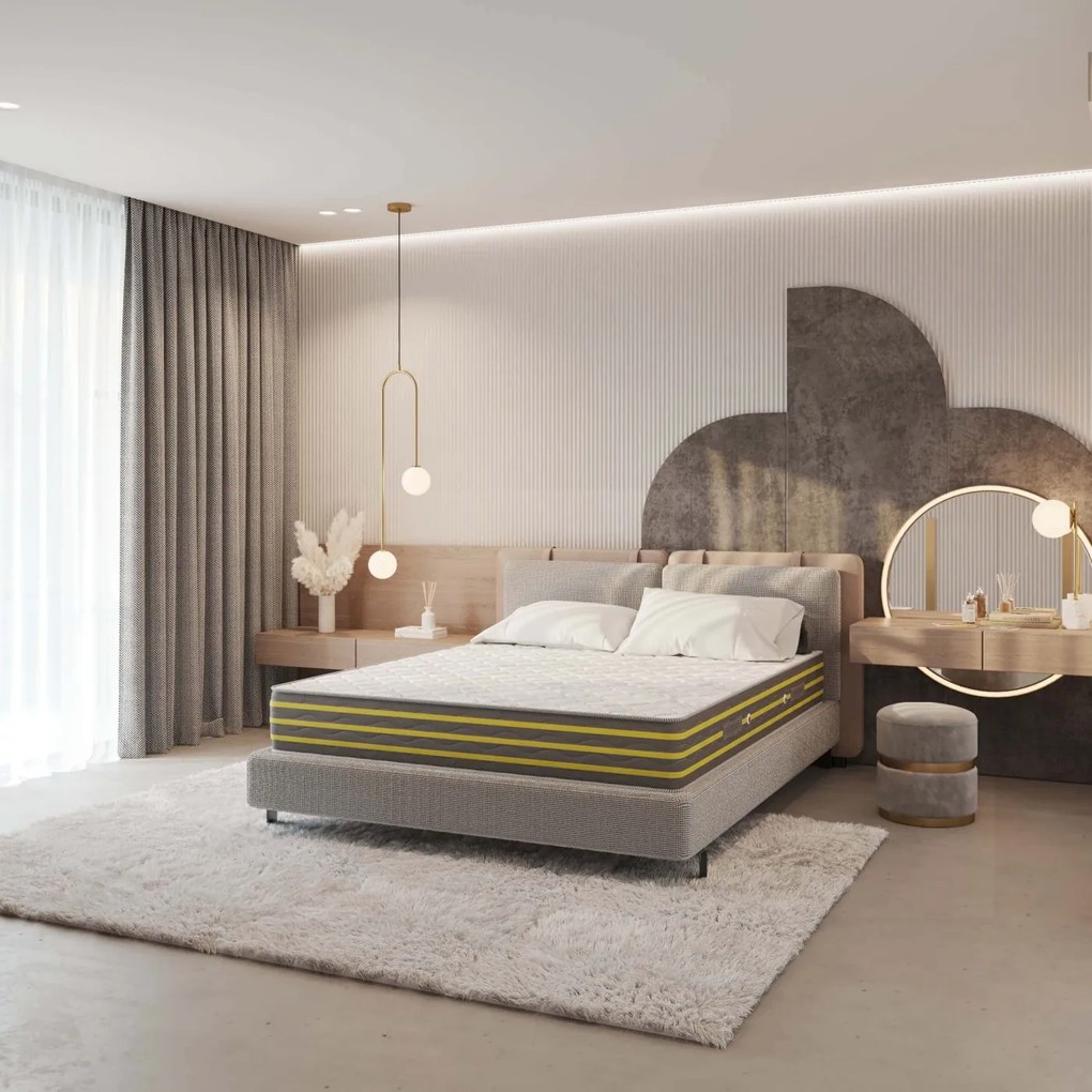 Saltea cu arcuri Bonnell Premier Plus 120×190 cm, fermitate tare, 24 cm înălțime