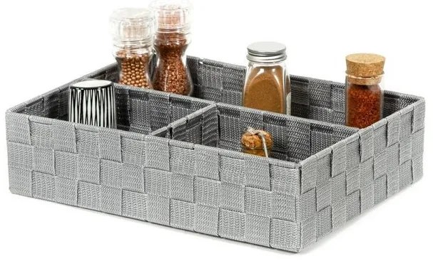 Organizator Compactor TEX 32 x 25 x 8 cm, 3 piese, gri