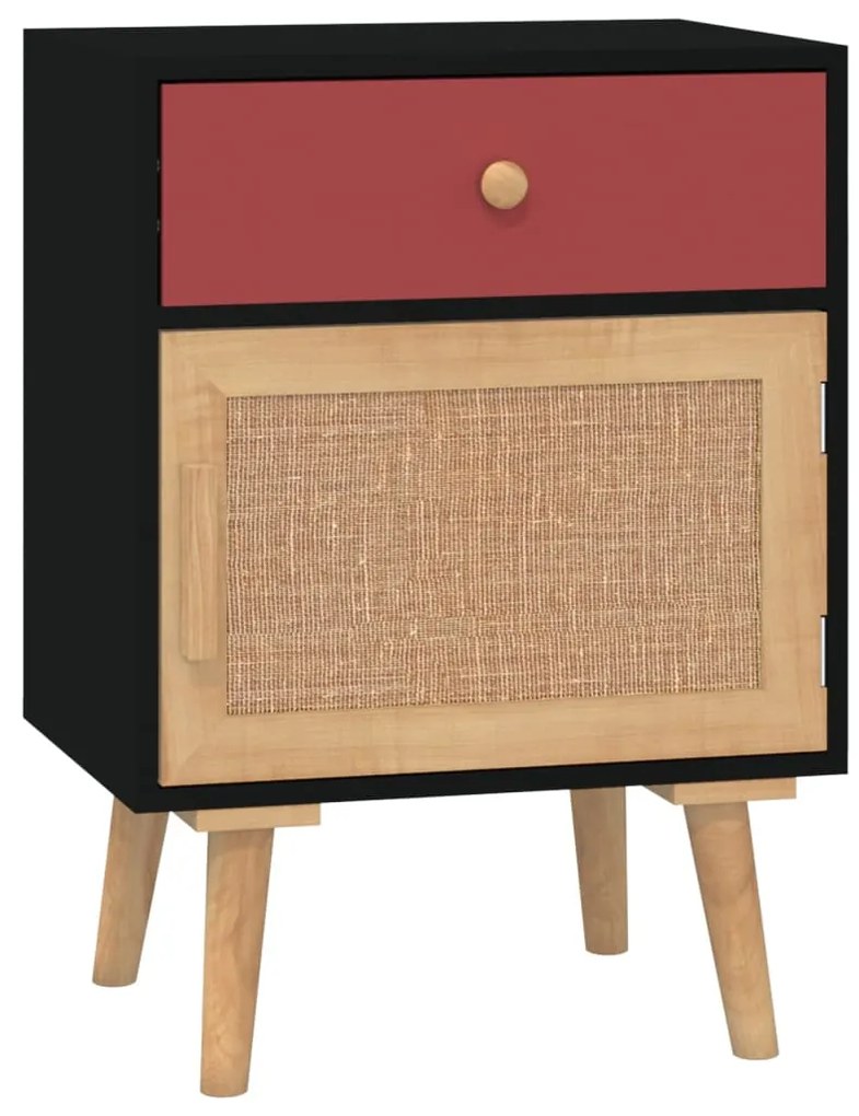 352144 vidaXL Noptieră, negru, 40x30x55 cm, lemn prelucrat