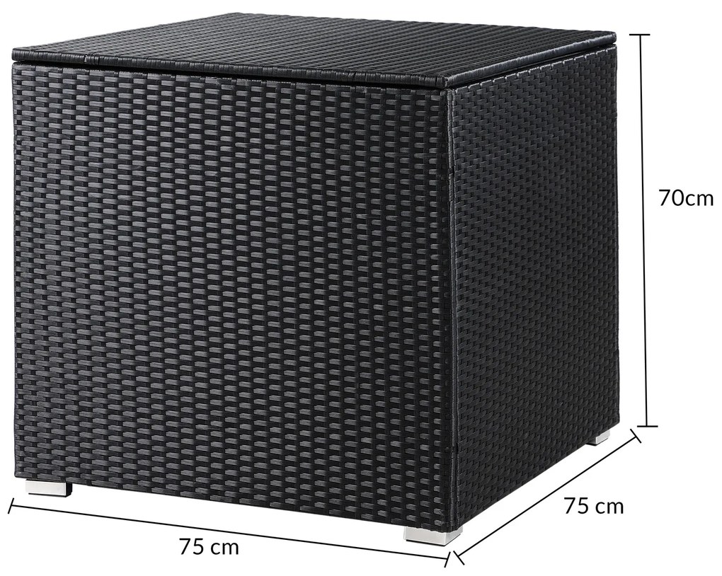 Deuba Cutie depozitare 75x75x70cm - neagra