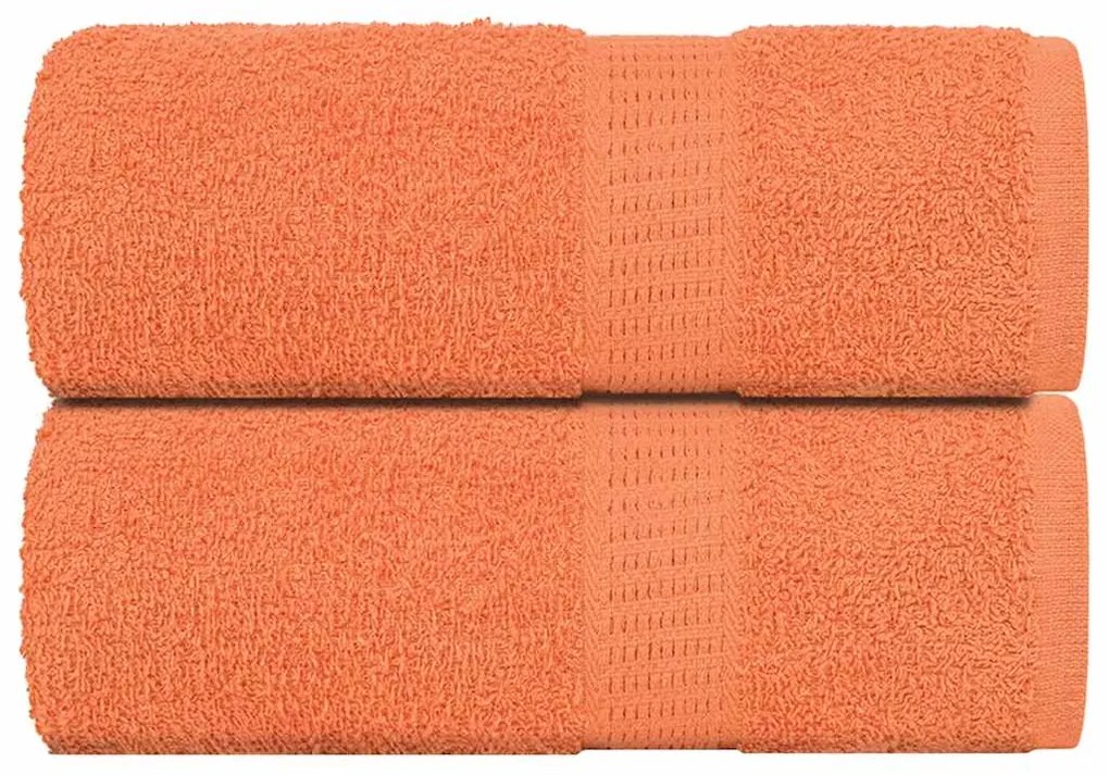 vidaXL Prosoape de baie 2 buc. FROGN portocalii 30x30 cm 100% bumbac