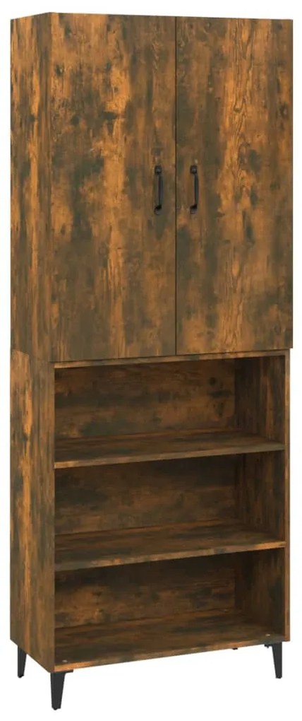 3114809 vidaXL Dulap înalt, stejar fumuriu, 69,5x32,5x180 cm, lemn compozit