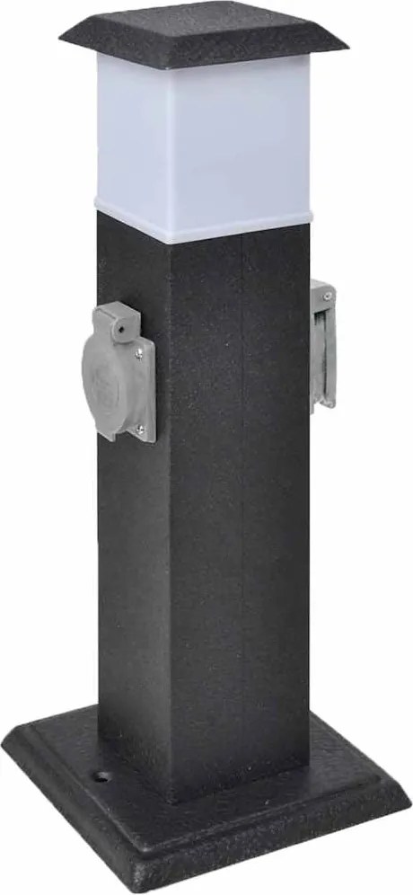 vidaXL Priză de alimentare cu lamă, pentru grădină, de culoare negru