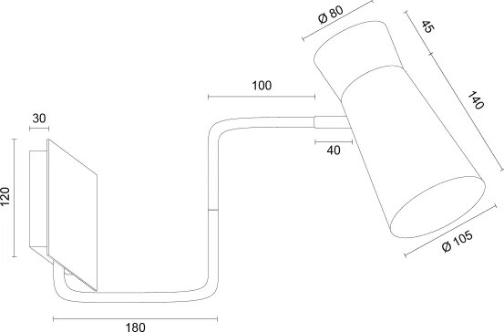 Aplica de perete LORD Argon 8882, 1xE14/7W/230V, teracotă