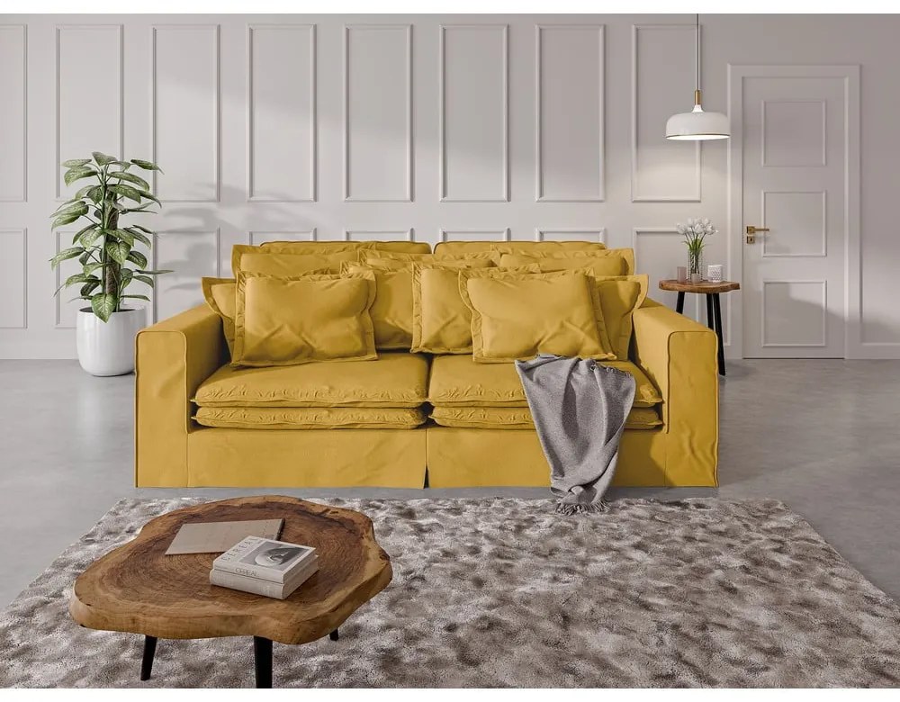 Canapea galbenă 236 cm Nora – Ropez